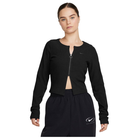 Nike Γυναικεία ζακέτα Sportswear Chill Knit Slim Full-Zip Ribbed Cardigan